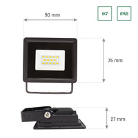 Spectrum NOCTIS LUX 3 LED projektør 10W 3000K 950 lumen 230V IP65 IK07 Sort udendørsbelysning
