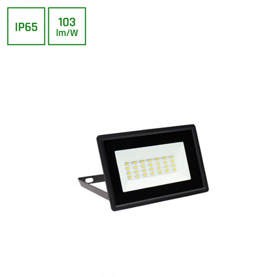 Spectrum NOCTIS LUX 3 LED Floodlight 20W 6000K 230V 2050 lumens IP65 IK07 Black Outdoor Lighting
