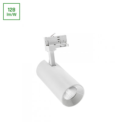 Spectrum Andromeda COB LED 25W varm hvid 3000K, 3-faset skinnespot, 36-60° justerbar, 320 lumen, IP20 indendørs