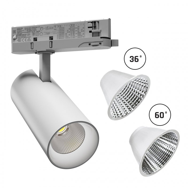 Spectrum Andromeda LED ra>90 3000 lumens 3000K 15-27W warm white IP20 white design 36-60 degrees beam angle 2-year warranty