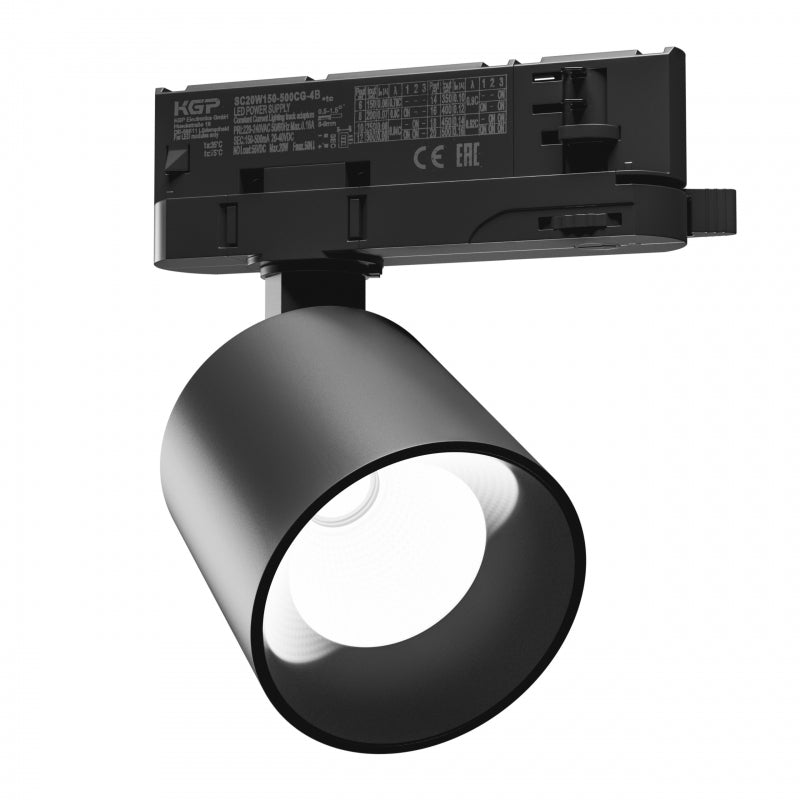 Spectrum Artemida mini LED spot 6,5-20W 4000K sort med CRI &gt;90 og justerbar vinkel 36-60º IP20 til indendørs brug