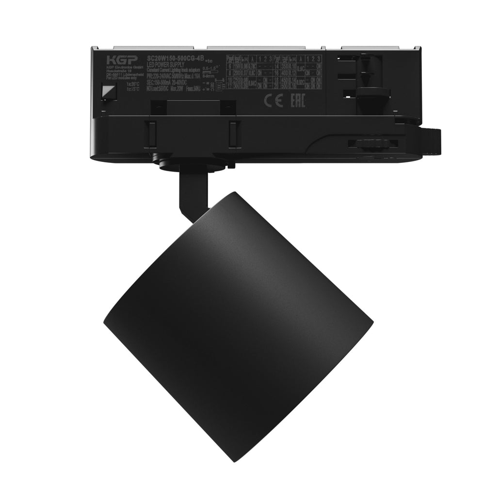 Spectrum Artemida mini RA&gt;90 sort LED-spot 20W, 230V, 3000K, 1700 lumen, IP20, indendørs belysning, 36/60 grader vinkel