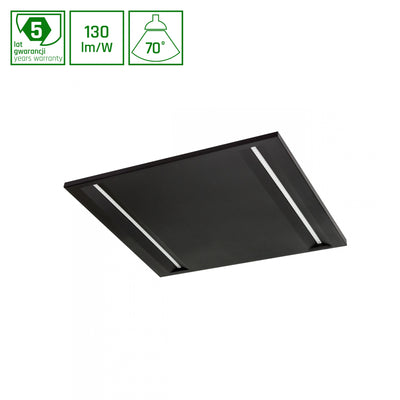 Spectrum Algine Line LED loftpanel sort 600x600mm 44W 4000K 5700 lumen IP20 ikke dæmpbar