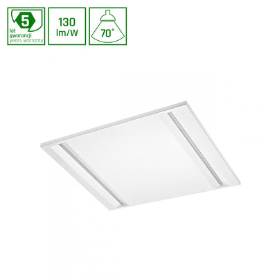 Spectrum Algine line LED 230V panel 44W 5700 lumen 4000K 600x600mm IP20 farve hvid til kontorbelysning