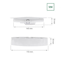 Spectrum Algine 2i1 downlight 12W 150 lumen varm hvid 3000K IP20 rund til loft- og vægmontering