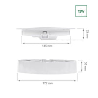 Spectrum Algine 2i1 downlight 12W 150 lumen varm hvid 3000K IP20 rund til loft- og vægmontering