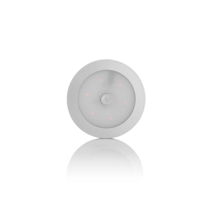 Spektrum rund LED skabe lampe 2,9W WW med PIR sensor, 170 lumen, 3000K, IP20, dæmpbar, overflademontering