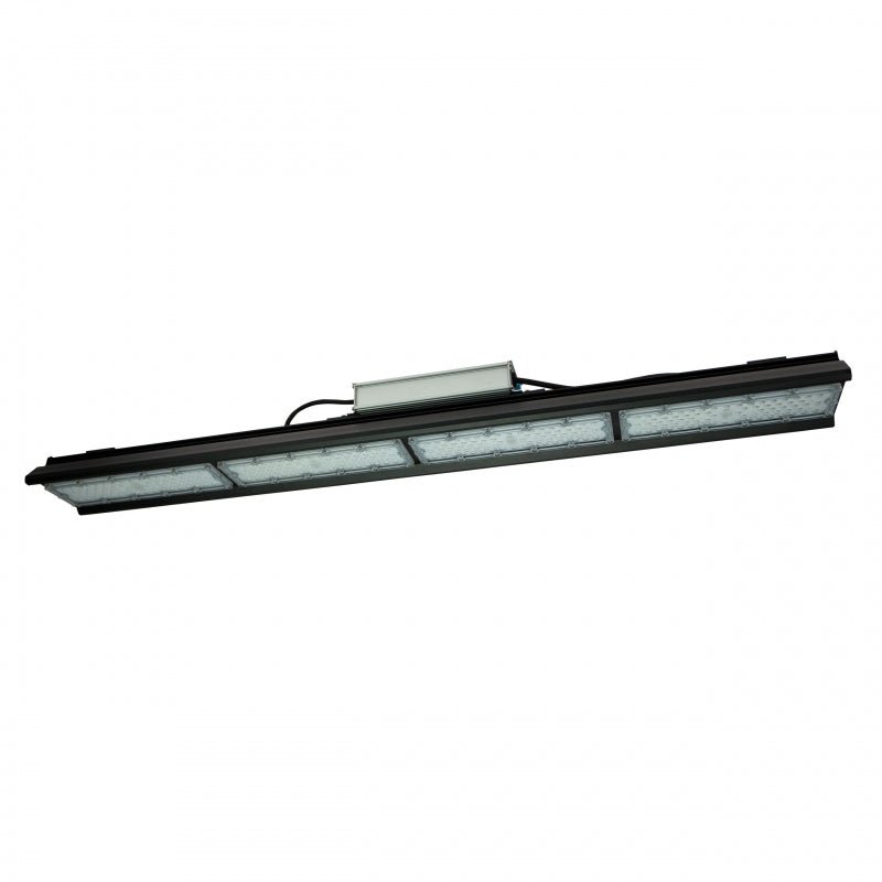 Spectrum Halls Line LED hængelampe 200W sort, 4000K, 30000 lumen, dæmpbar, IP66, 90° vinkel, industriel belysning