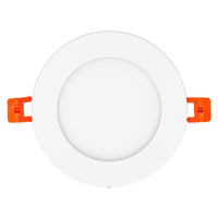 Slim LED Downlight 8W 550 lumen 3000K Varm Hvid 110° Indbygget Rund Udskæring 105mm Hvid Finish