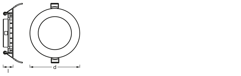 Slank LED Indbygningsspot Hvid 8W 4000K 550 lumen 110° Udskæringshul 105mm ×120mm