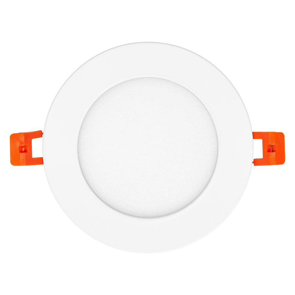 Slank LED Indbygningsspot Hvid 8W 550 lumen 6500K 110° udskæring 105mm 120mm ramme