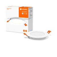 Slank LED Indbygningsspot Hvid 8W 550 lumen 6500K 110° udskæring 105mm 120mm ramme