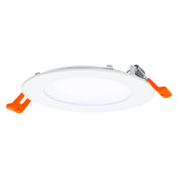 Slank LED Indbygningsspot Hvid 8W 550 lumen 6500K 110° udskæring 105mm 120mm ramme