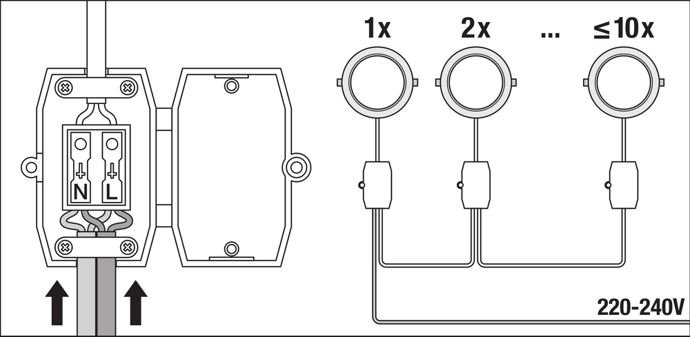 Slank LED Downlight SQ210 18W 1530 lumen 3000K Varm hvid, 120° kvadratisk design til moderne lofter