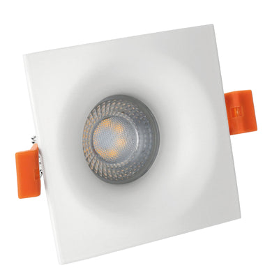 Spectrum Fiale V GU10 firkantet hvid LED indbygningsspot - 250V, aluminium, IP20, GU10 sokkel, 17000h levetid