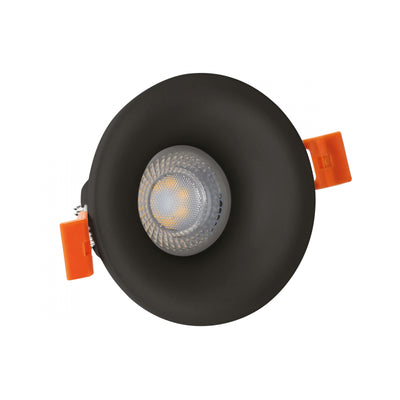 Spectrum LED GU10 indbygget rund armatur Sort, 85mm diameter, aluminiumshus, IP20, 250V CE-certificeret