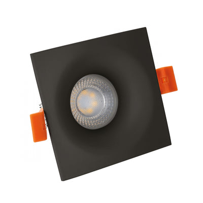 Spectrum FIALE V GU10 firkantet sort, 17000 timer, aluminium hus, indbygget, IP20, 250V, indendørs brug
