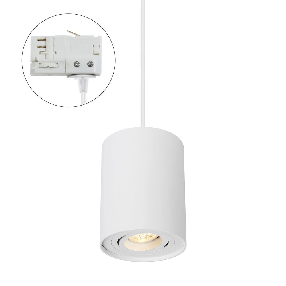 Spectrum CHLOE GU10 hvid 3-faset skinne, justerbar, IP20 aluminiumhus 250V, til indendørs brug 93x124 mm
