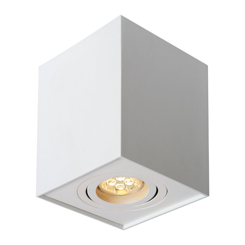 Spectrum CHLOE GU10 square adjustable spotlight white, IP20, ideal for indoor use with aluminum housing