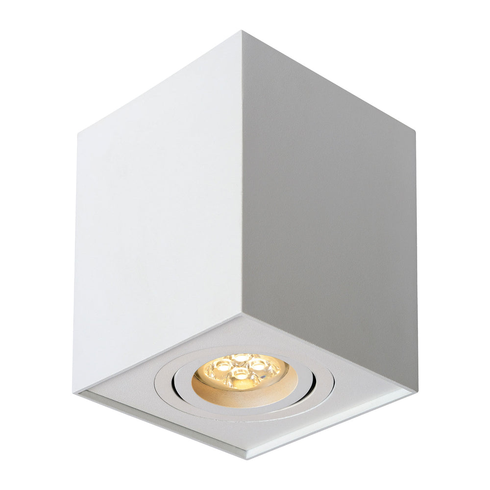 Spectrum CHLOE GU10 square adjustable spotlight white, IP20, ideal for indoor use with aluminum housing
