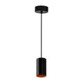 Spectrum LED GU10 pendant lamp black with gold, IP20, 4000K, durable aluminum housing, 250V, ideal interior lighting