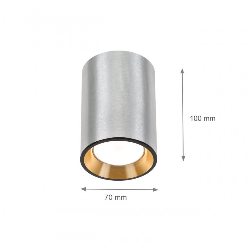 Spectrum Chloe Mini P20 LED spotlight silver 4000K 250V, GU10, 17000 hours lifespan, IP20, surface mount