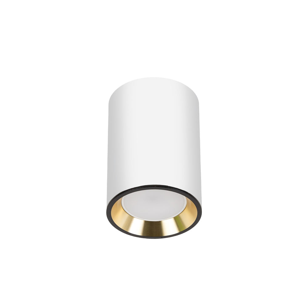 Spectrum CHLOE MINI LED loftspot, 1x GU10 fatning, påbygget, Hvid/Guld, IP20 aluminium