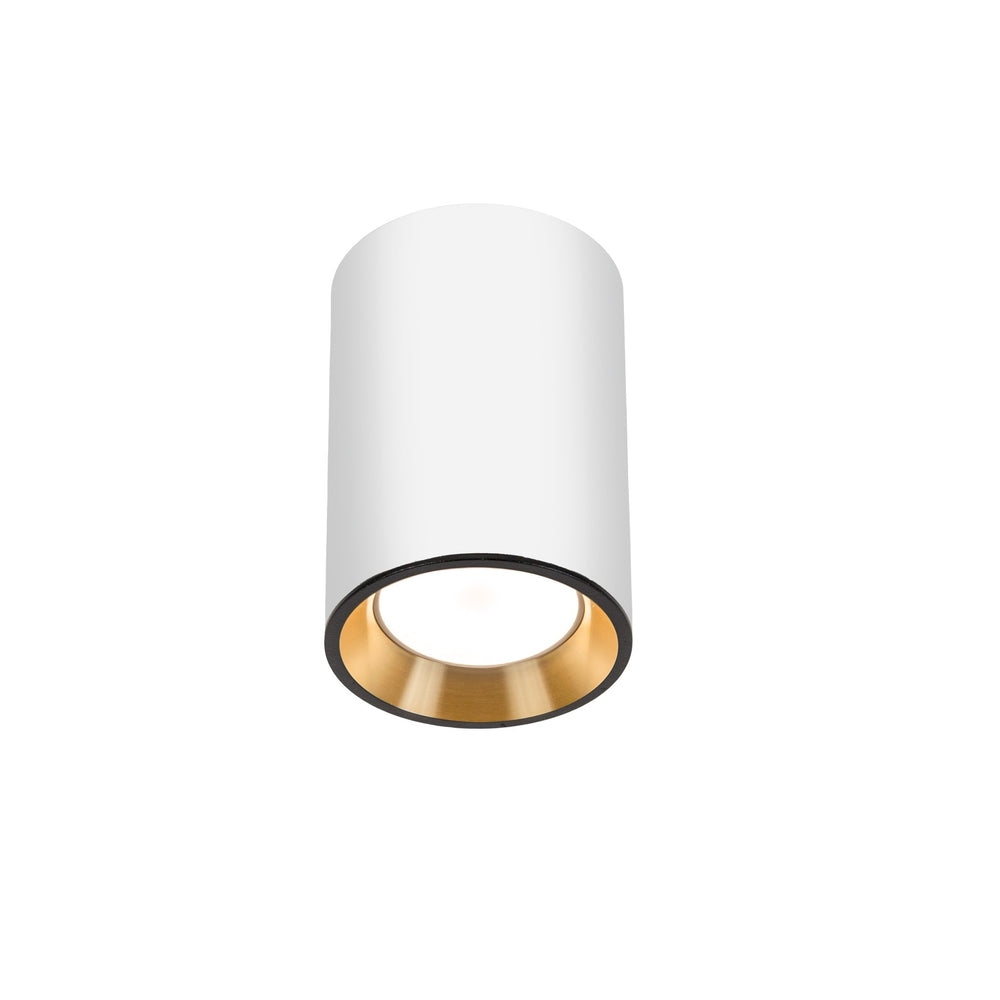 Spectrum CHLOE MINI LED loftspot, 1x GU10 fatning, påbygget, Hvid/Guld, IP20 aluminium
