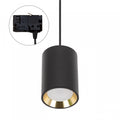 Spectrum CHLOE GU10 track spot 3-phase, black with gold, IP20, 70x100mm, aluminum, 250V, indoor use