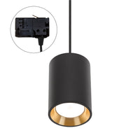 Spectrum CHLOE GU10 track spot 3-phase, black with gold, IP20, 70x100mm, aluminum, 250V, indoor use