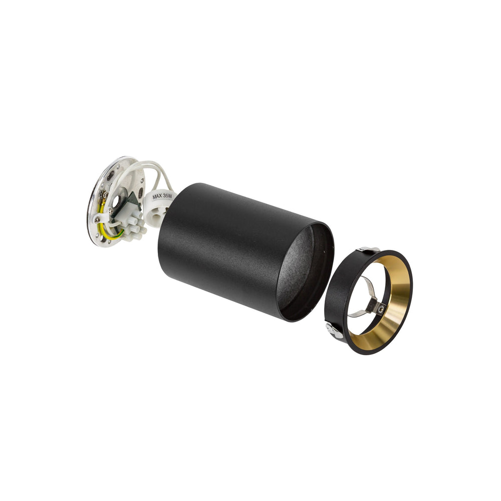 Chloe mini LED loftspot sort/guld 1x GU10 fatning