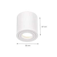 Chloe GU10 round white LED spotlight from Spectrum with IP65 for indoor/outdoor, durable lighting, 17000 hours lifespan