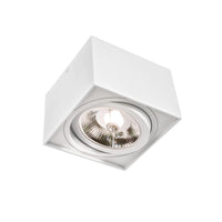 Spectrum CHLOE AR111 GU10 firkantet LED-spot, IP20, hvid, aluminiums hus, 250V, indendørs brug, lang levetid