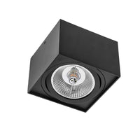 Spectrum chloe AR111 GU10 LED spot black 4000K square IP20 - aluminum ceiling mount
