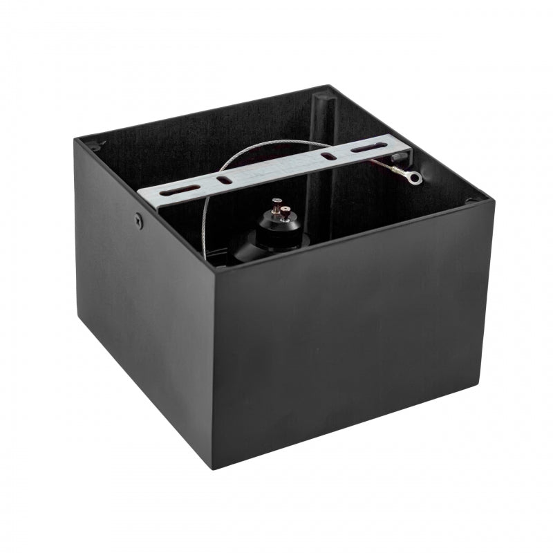 Spectrum chloe AR111 GU10 LED spot black 4000K square IP20 - aluminum ceiling mount