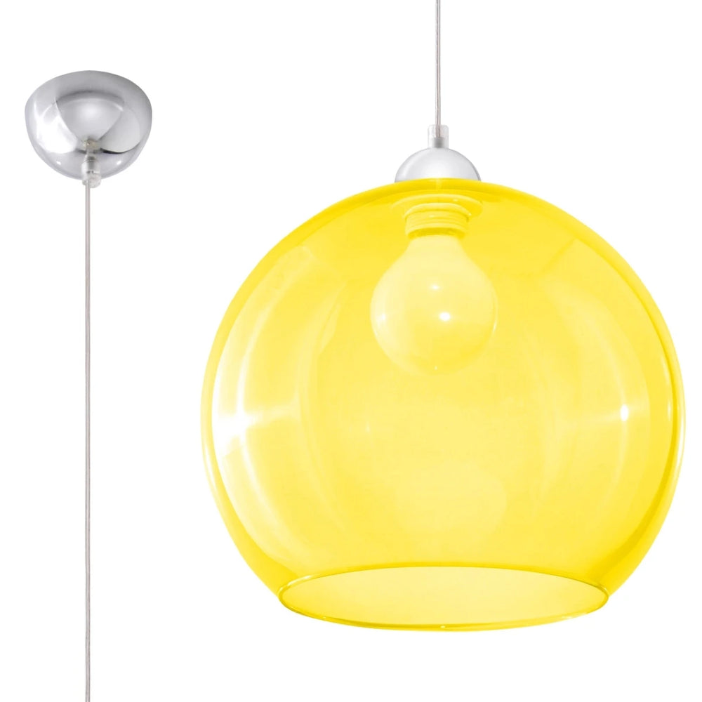 Sollux Lighting BALL hængelampe, LED kompatibel, IP20, 220-240V, Mat guld messing finish, CE RoHS