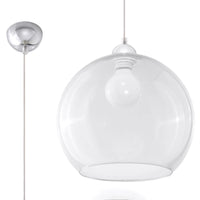 Sollux Lighting BALL hængelampe, transparent skærm, 220-240V, IP20, CE RoHS, Aluminium Messing finish