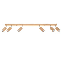 Sollux Lighting BERG 6 LED loftspot, naturligt træ, IP20, 220-240V, maks 50W, CE RoHS