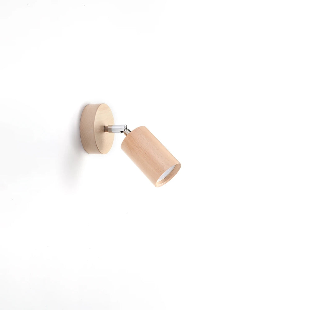 Sollux Lighting BERG væglampe naturtræ, LED klar, IP20, 220-240V, Aluminium Mat Guld finish