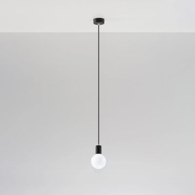 Sollux Lighting Edison hængelampe Sort, LED kompatibel, aluminium mat guld messing finish, 220-240V, IP20, CE RoHS