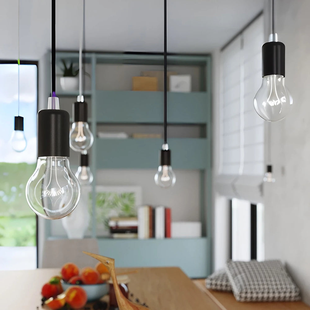 Sollux Lighting Edison hanging lamp Black, LED compatible, aluminium matte gold brass finish, 220-240V, IP20, CE RoHS