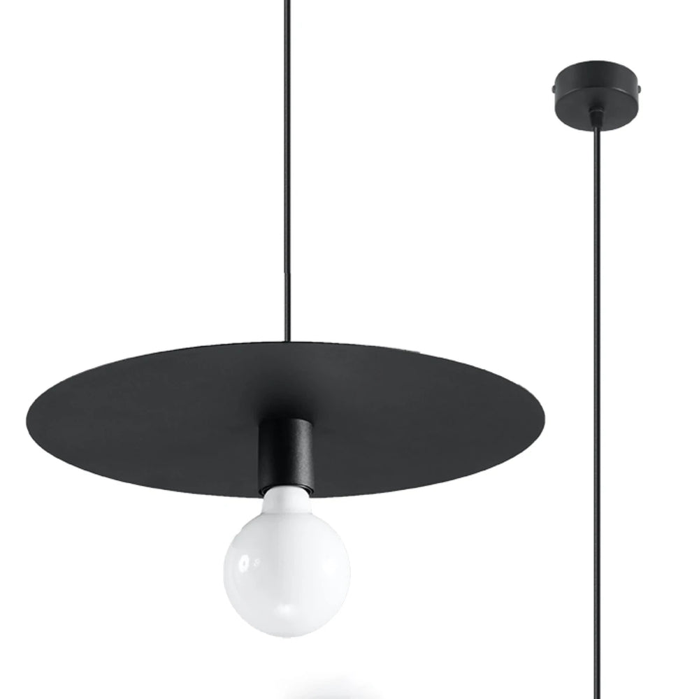 Sollux Lighting FLAVIO hængelampe, Sort, aluminium, IP20, 220-240V, maks 50W LED, CE RoHS certificeret