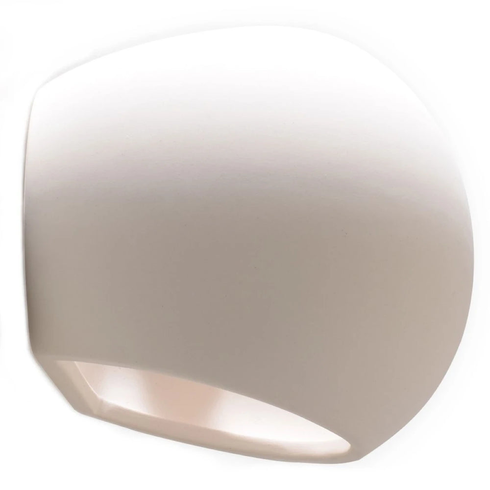 Sollux Lighting GLOBE keramisk væglampe, E27 fatning, Hvid finish, IP20, 220-230V, 145x180x110mm