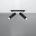 Sollux Lighting LED loftspot Sort Sølv, 2 x GU10, IP20, Aluminium, 220-240V, CE RoHS