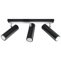 Sollux Lighting LED loftspot Black Silver 3xGU10, IP20, aluminium, 220-240V, CE RoHS