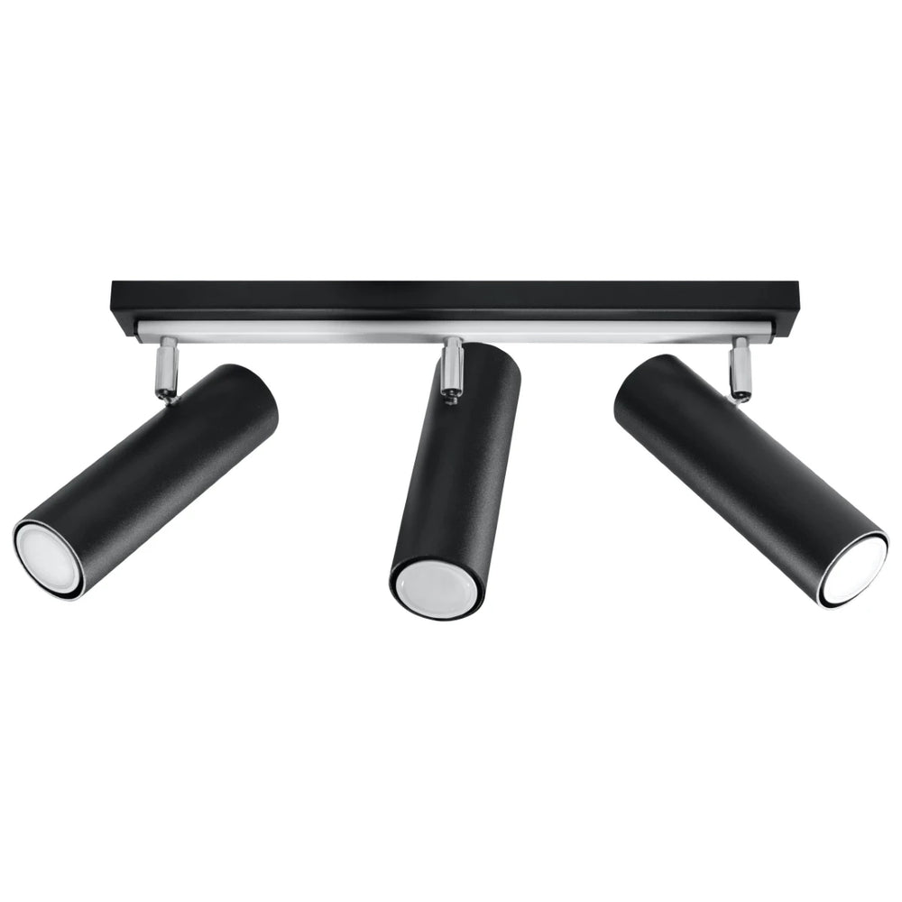 Sollux Lighting LED loftspot Black Silver 3xGU10, IP20, aluminium, 220-240V, CE RoHS