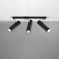 Sollux Lighting LED loftspot Black Silver 3xGU10, IP20, aluminium, 220-240V, CE RoHS