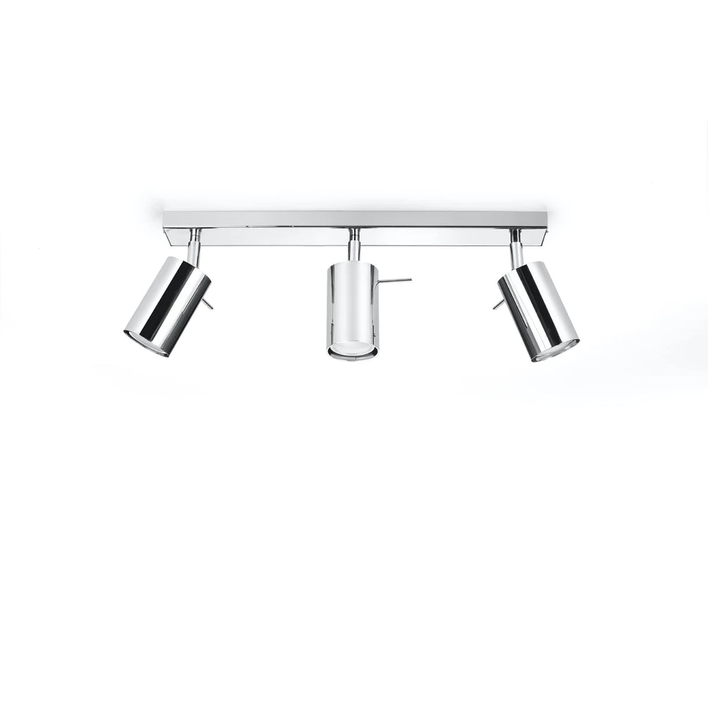 Sollux Lighting LED ceiling spotlight chrome ring, 3x GU10, 220-240V, IP20, aluminium, CE RoHS