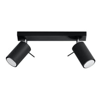Sollux Lighting LED ceiling spotlight RING Black, 2x GU10, IP20, Aluminium, CE RoHS, 220-240V
