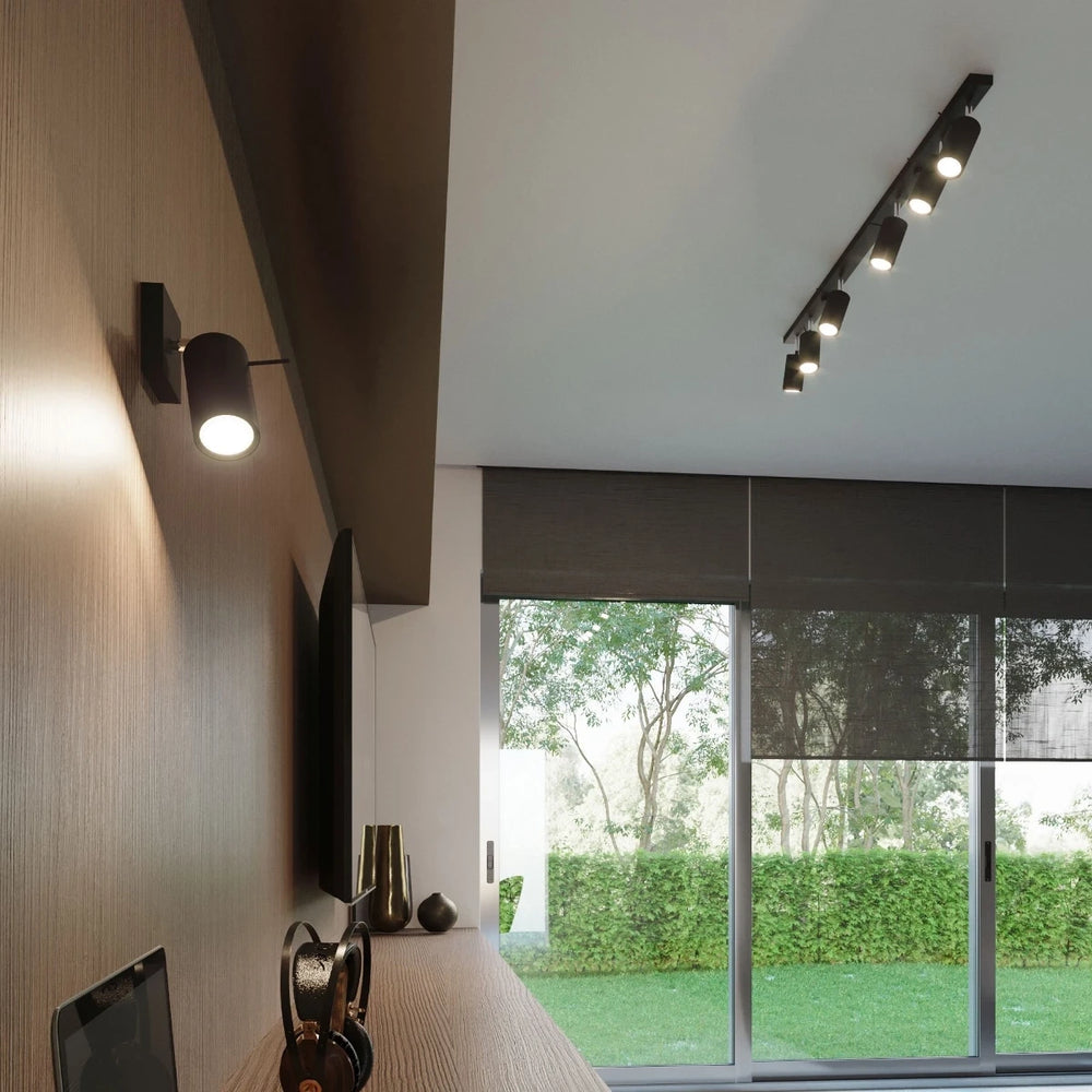 Sollux Lighting LED loftspot RING Sort, 3xGU10, IP20, aluminium, CE RoHS